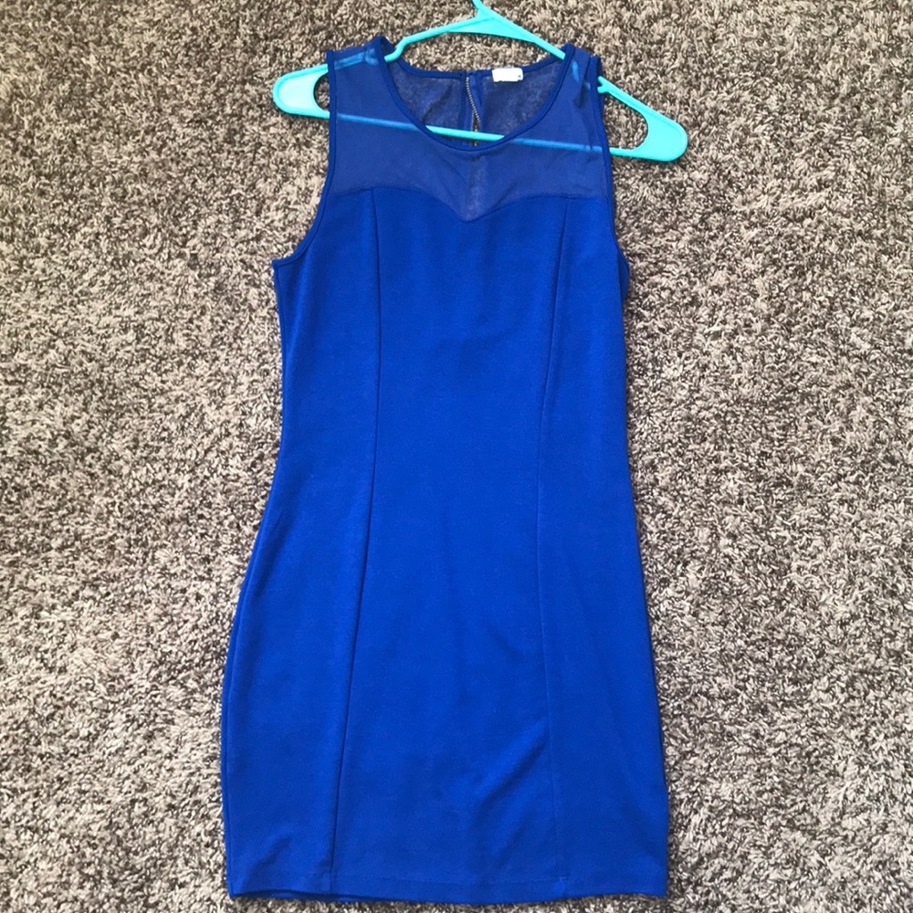 Royal blue bodycon dress